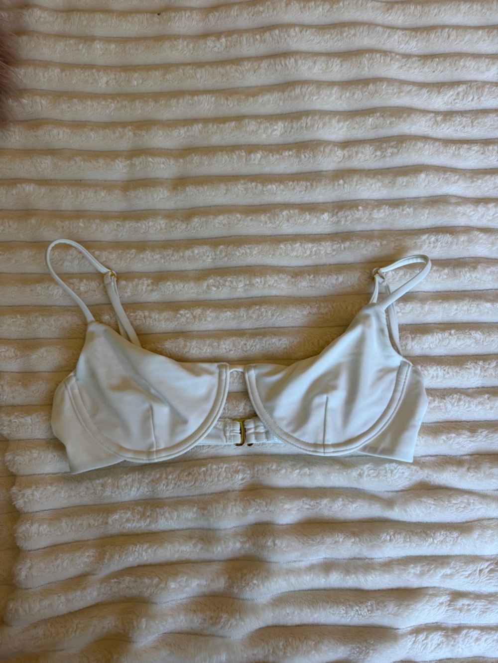 Lovers + Friends White Underwire Bikini Top
